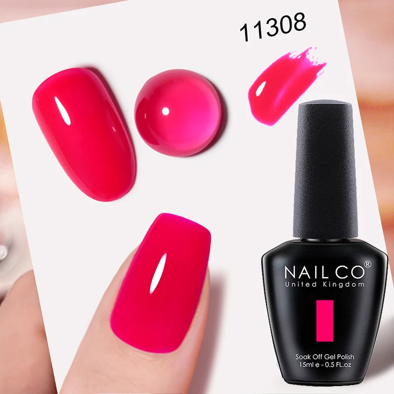 NAILCO 15ml Hema/TPO Free UV Gel Nail Polish Nail Art Manicure Nail Professionals Base Top Varnish Semi Permanent Vernis Nail