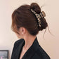 Korean Large Size Acrylic Dragon Bone Shark Hair Clip French Style Polka Point Arc Back of Head Hair Claw Clamp Hair Accessories