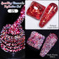 PUENTE 7.5ML Golden Gems Cat Magnetic Gel Nail Polish Pink Brown Blue Colors Golden Glitter Cat Eye Soak Off UV Nail Art Varnish