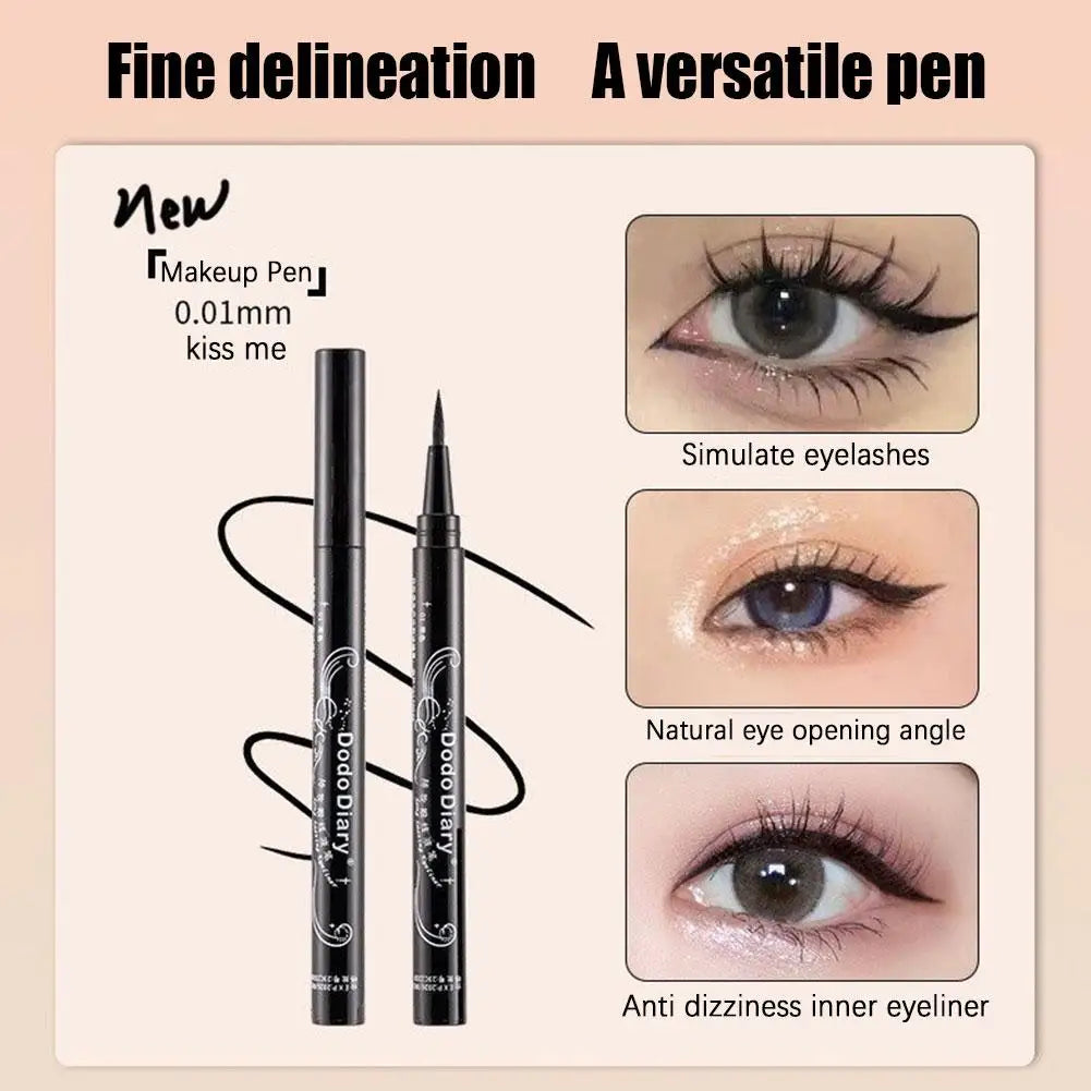 New Black Brown Color Liquid Eyeliner Pen Waterproof Long-lasting Natural Eye Liner Pencil Fast Dry Soft Texture Makeup Tools