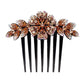1PC Fashion Hair Comb Luxury Crystal Shiny Rhinestone Hair Clips Inlaid Flower Hairpin Hair Grips Elegant Bride Hair Jewelry