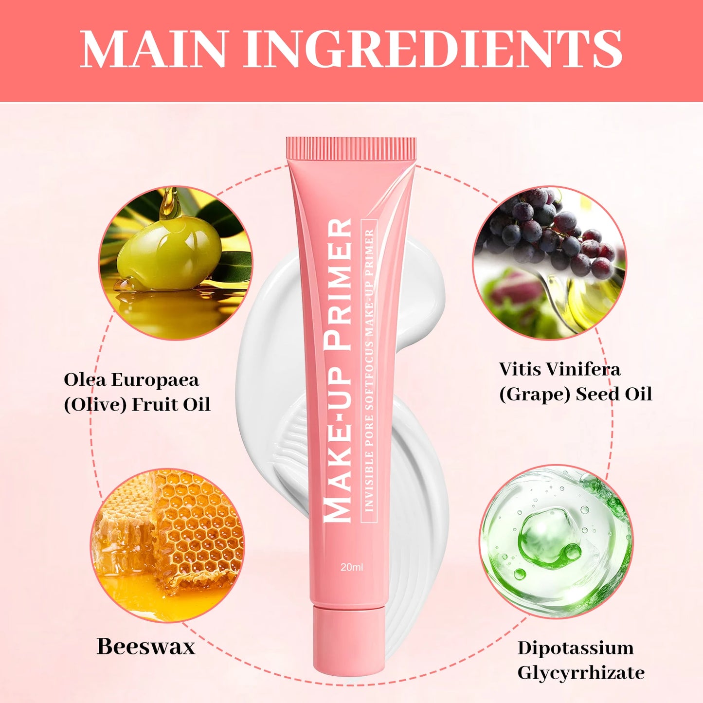 This makeup primer brightens the complexion, leaving a natural, radiant glow; it's gentle and non-greasy.