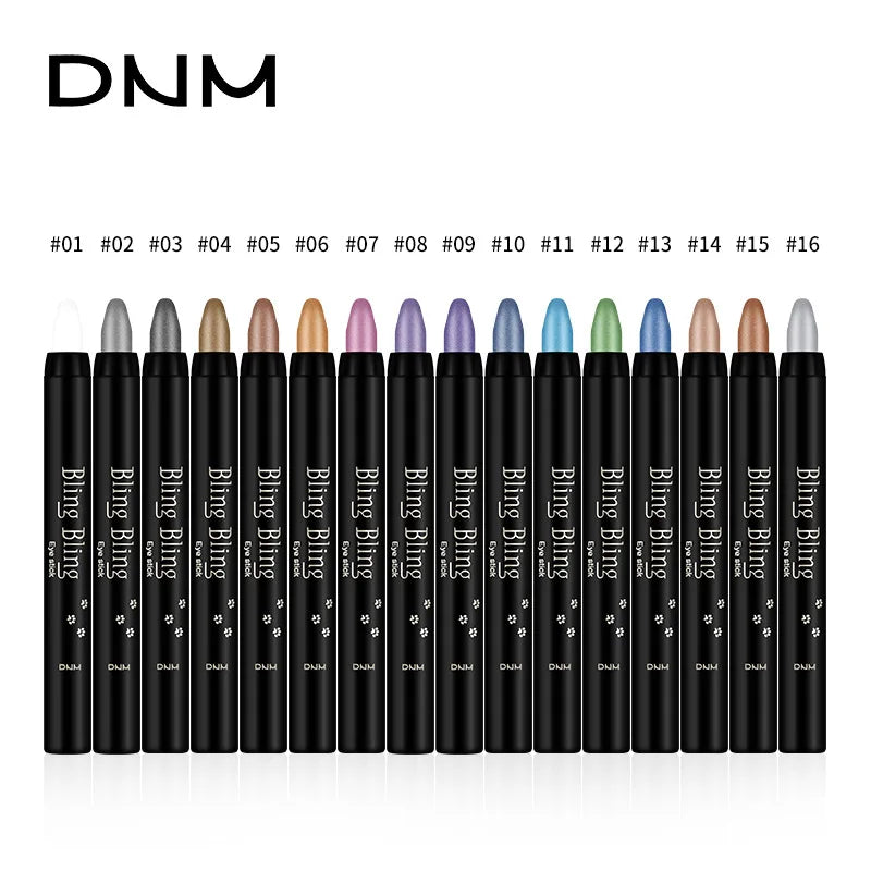 Waterproof Pearlescent Eyeshadow Pencil Stick 16 Colors Lasting Glitter Shimmer Eye Shadow Pen Eyeliner Stick Eyes Makeup Tools