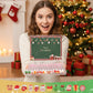 14pcs Gift Box Christmas Mascara Eyelash Brushes Set - Santa Snowflake Design Mascara Wand Makeup Brushes, Travel Eyelash Brush