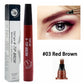 2 Pack 4 Point Eyebrow Pen 4 Prong Tip Eyebrow Pen 4 Fork Eyebrow Pencil Waterproof Liquid Eyebrow Pencil Long Lasting Like Real