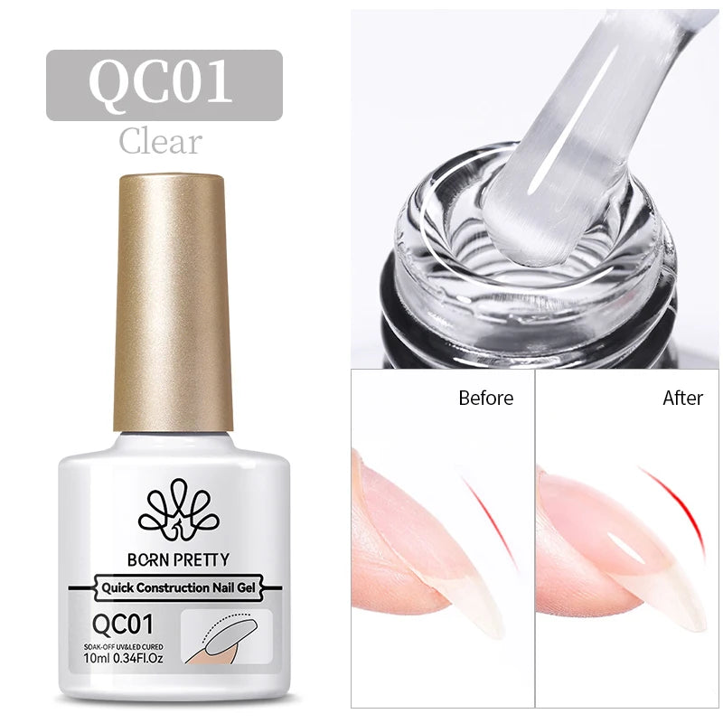 BORN PRETTY 10ml Sparkling Glitter Reflective Gel Nail Polish Sparkly Holo Shiny Pink Silver Black Gel Nail Art Salon Varnish