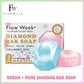 FlowWeek Hyaluronic Acid Diamond Essential Oil Soap Handmade Soap Gem Gold Foil Soap Face Hand Body Cleaning Soap Wedding Gifts