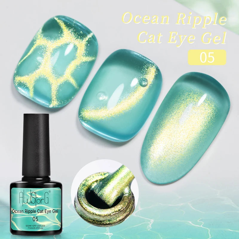 7.5ML Pink Blue Nail Gel Cat eye Semi Permanent Nail Art Soaking UV LED Nail Salon DIY Nail Salon Gel For Autumn And Winter