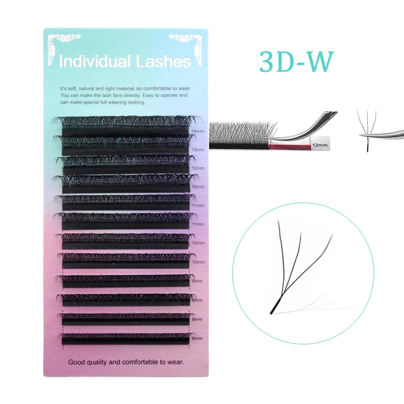 HOLLYLASH YY/W Shaped 2D 3D 4D 5D 6D Hand Woven Automatic Flowering Premade Volume Fans Eyelashes Extensions Individual Lashes
