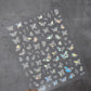 Gold Snowflake Bowknot Snowman Lovely Christmas 3D Self Adhesive Nail Art Sticker Rhinestone 5D Embossed Reliefs Manicure Decals