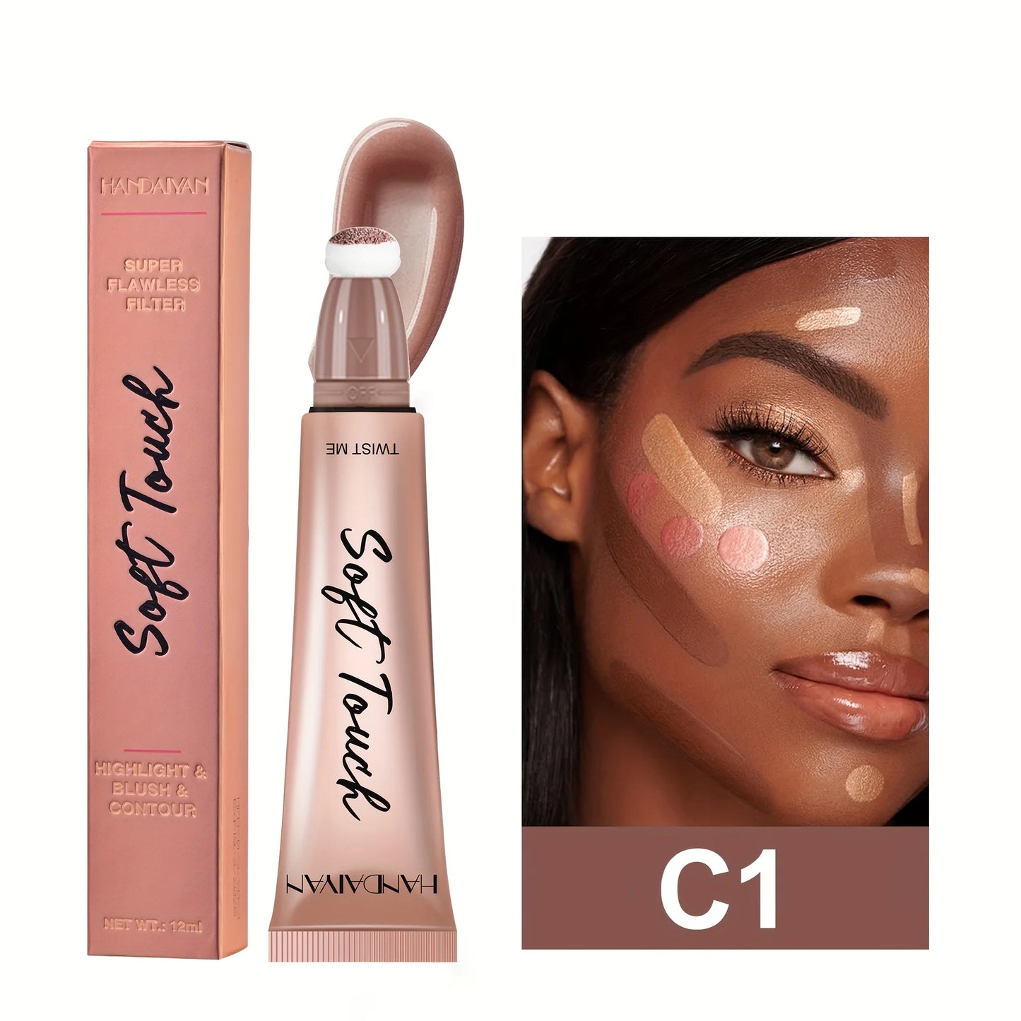 6 Colors Matte Blushers Natural Redness Highlighting Highlighter Brightening Fine Shimmer Liquid Blush Stick