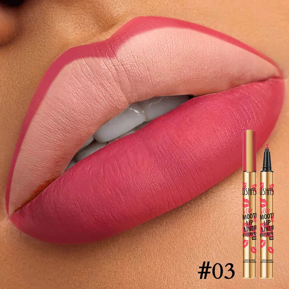 12 Colors Smooth Lip Liner Waterproof Long-lasting Lip Gloss Matte Velvet Non-stick Cup Moisturising Lipstick Makeup Cosmetics