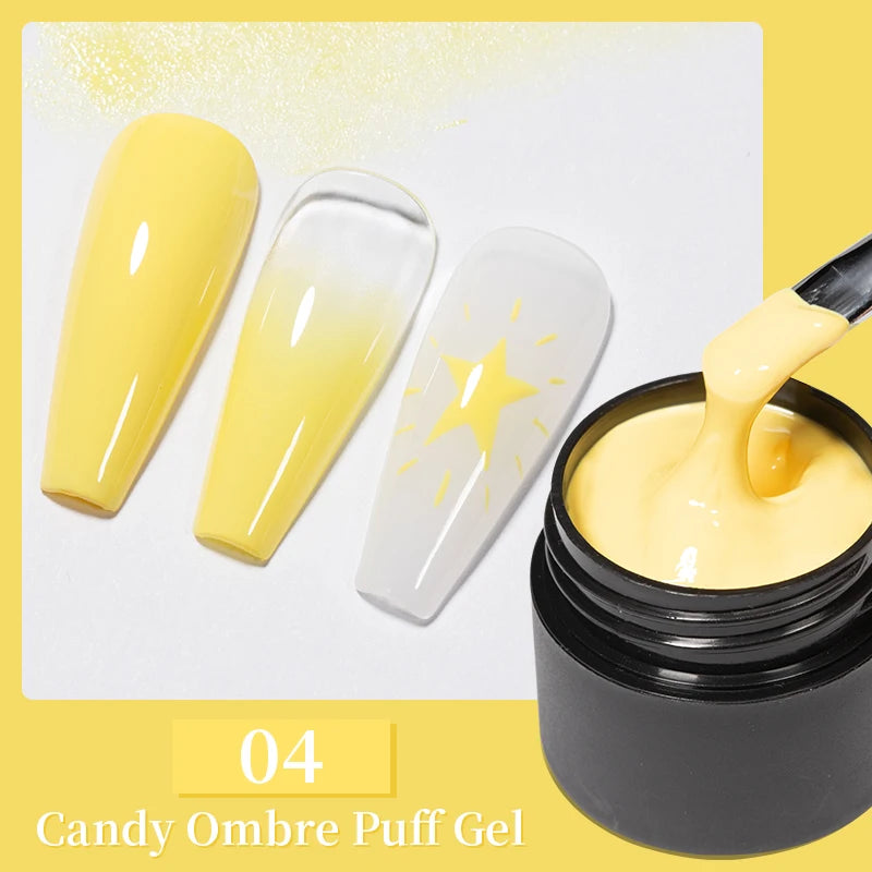 PUENTE Pearl Color Builder Nail Gel Polish Hema Free Shell Thread Glitter Nail Extension Semi-Permanent Construction Gel Varnish