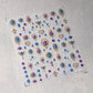 Cat's Eye 5D Gradient European Love Heart Gem Wing Crystal Geometric Colorful Self Adhesive Nail Art Stickers Manicure Decals