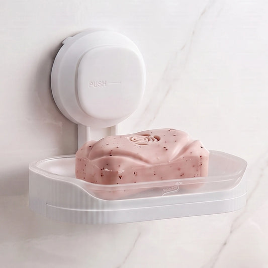 TAILI Soap Rack No Drilling Wall Mounted Suction Cup Soap Holder Soap Sponge Dish Bathroom Accessories Soap Dishes