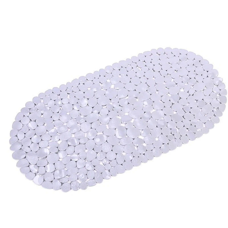 1pc Pebbles Bath Mat for Tub Non-Slip Bathtub Mat with Suction Cups, Drain Holes for Bathroom Showers, Tub, Machine Washable
