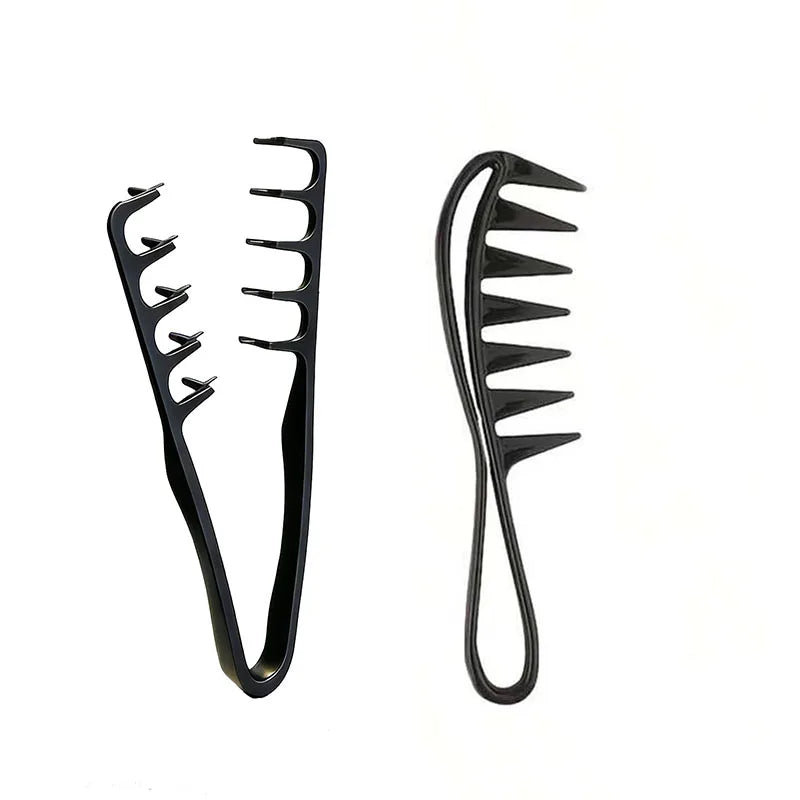 Salon Styling Comb Set Shark Tooth Fish Bone Detangling Brush Ergonomic Non-slip for All Hair Types Wet Dry Home Travel
