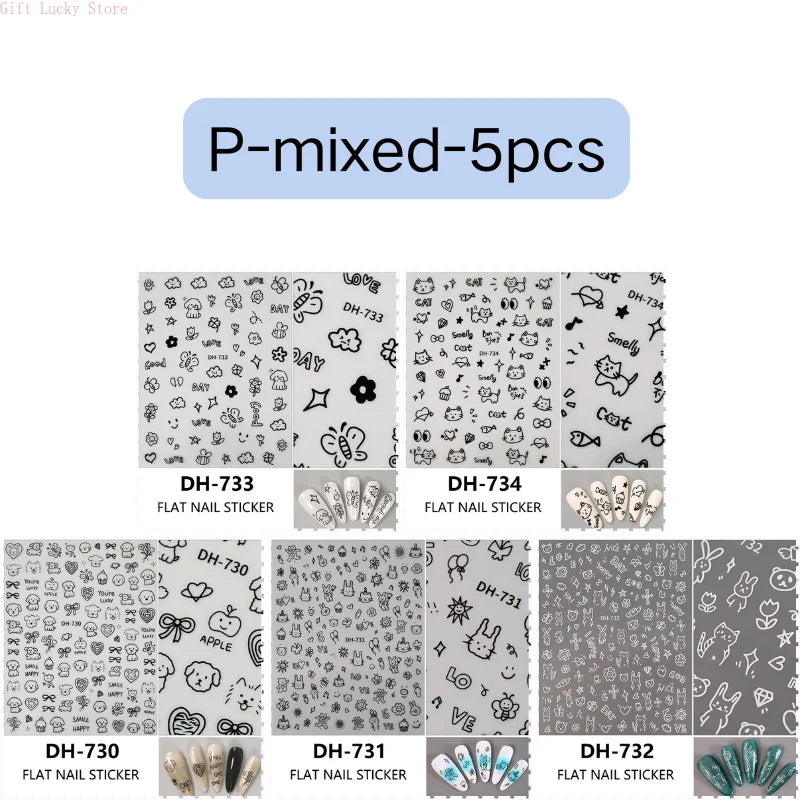 1piece 5D glass fragment nail sticker high quality stained glass window grille design glitter art decoration design nail sticker