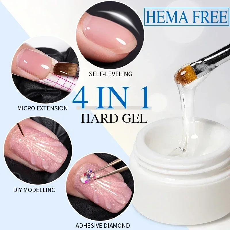 15ML 4 in 1 Builder Nail Gel For Quick Extension Nail Reinforcement Construction UV Gel Polish Semi-permanent Nail Art Varnish