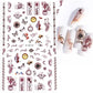 Cherry Blossom 3D Nail Stickers White Flower Petals Nail Art Decals Elegant Wedding Design Spring Sakura Manicure Slider Decor