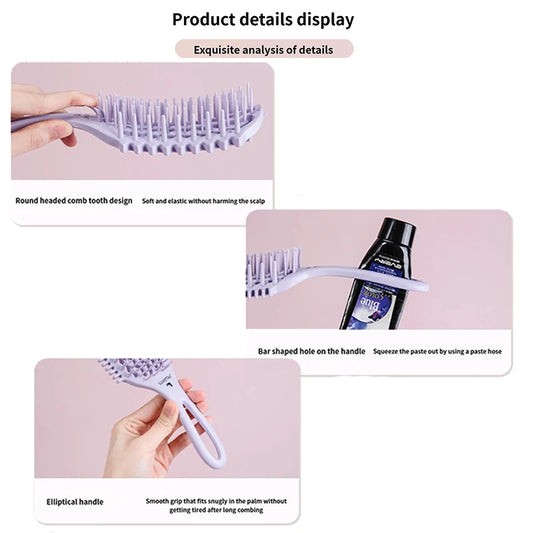 1Box Air Weave Wave Detangling Brush Anti-static Vent Hair Brush Scalp Massage Comb Hair Styling Tool for Curly Straight Hair