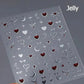 Cat's Eye 5D Gradient European Love Heart Gem Wing Crystal Geometric Colorful Self Adhesive Nail Art Stickers Manicure Decals