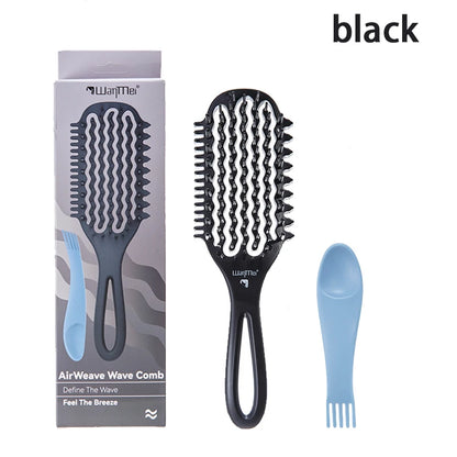 1Box Air Weave Wave Detangling Brush Anti-static Vent Hair Brush Scalp Massage Comb Hair Styling Tool for Curly Straight Hair