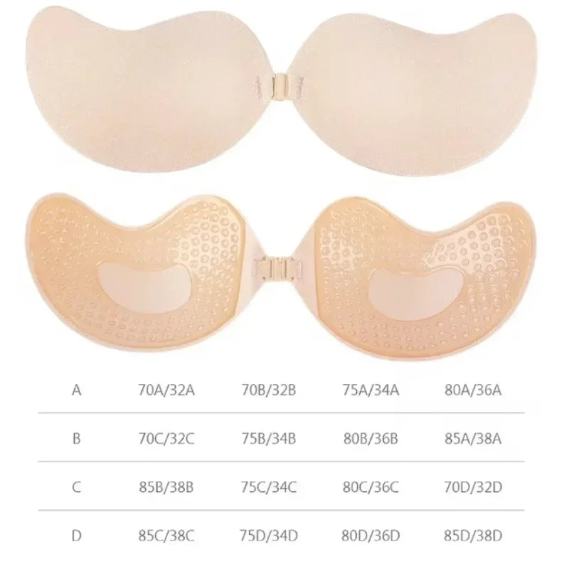 Invisible Strapless Adhesive Stick Bra Breast Tape Push Up Bras Women Lingerie Seamless Silicone Nipple Covers Bralette Pasties