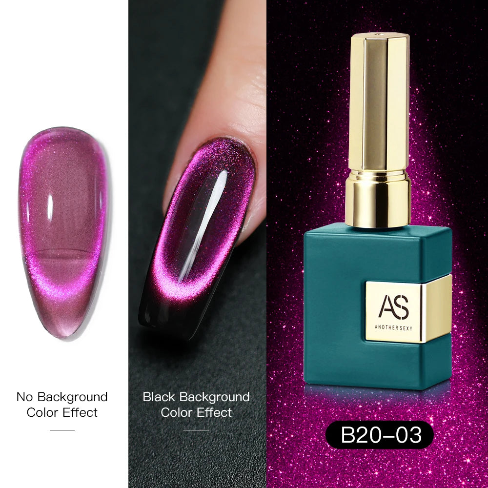 AS 15ml Cat Eye Nail Gel Polish 9D Shiny Magnetic Gel Polish Galaxy Effect Nail Gel Soak Off Manicure Varnish Need Black Gel