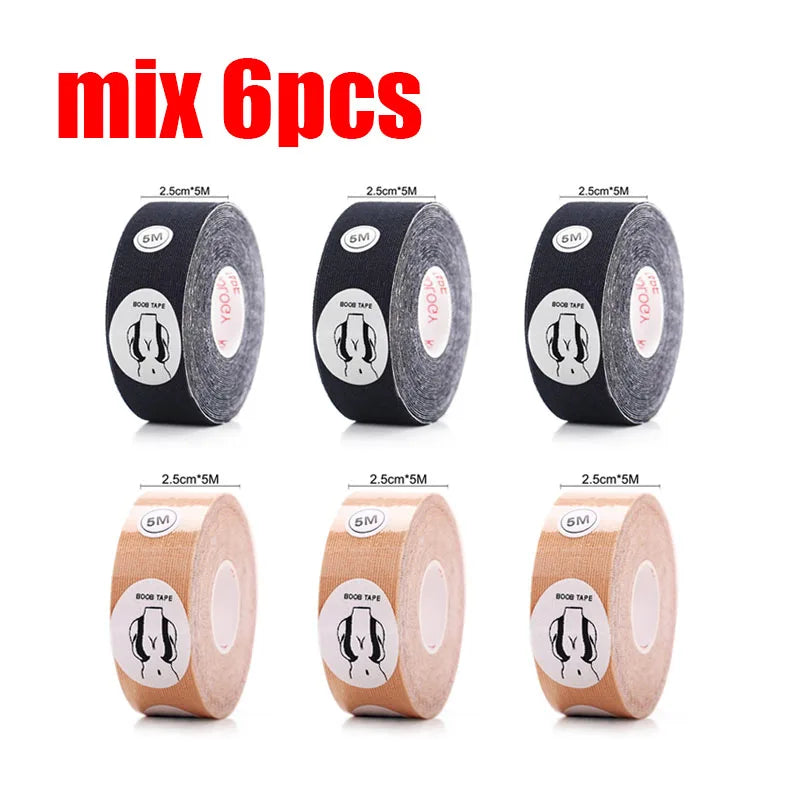 1-6pcs Boob Tape Breast Nipple Covers Push Up Bra Invisible Lift Tape Adhesive Bras Intimates Pasties Accessorie Bust Tape Women