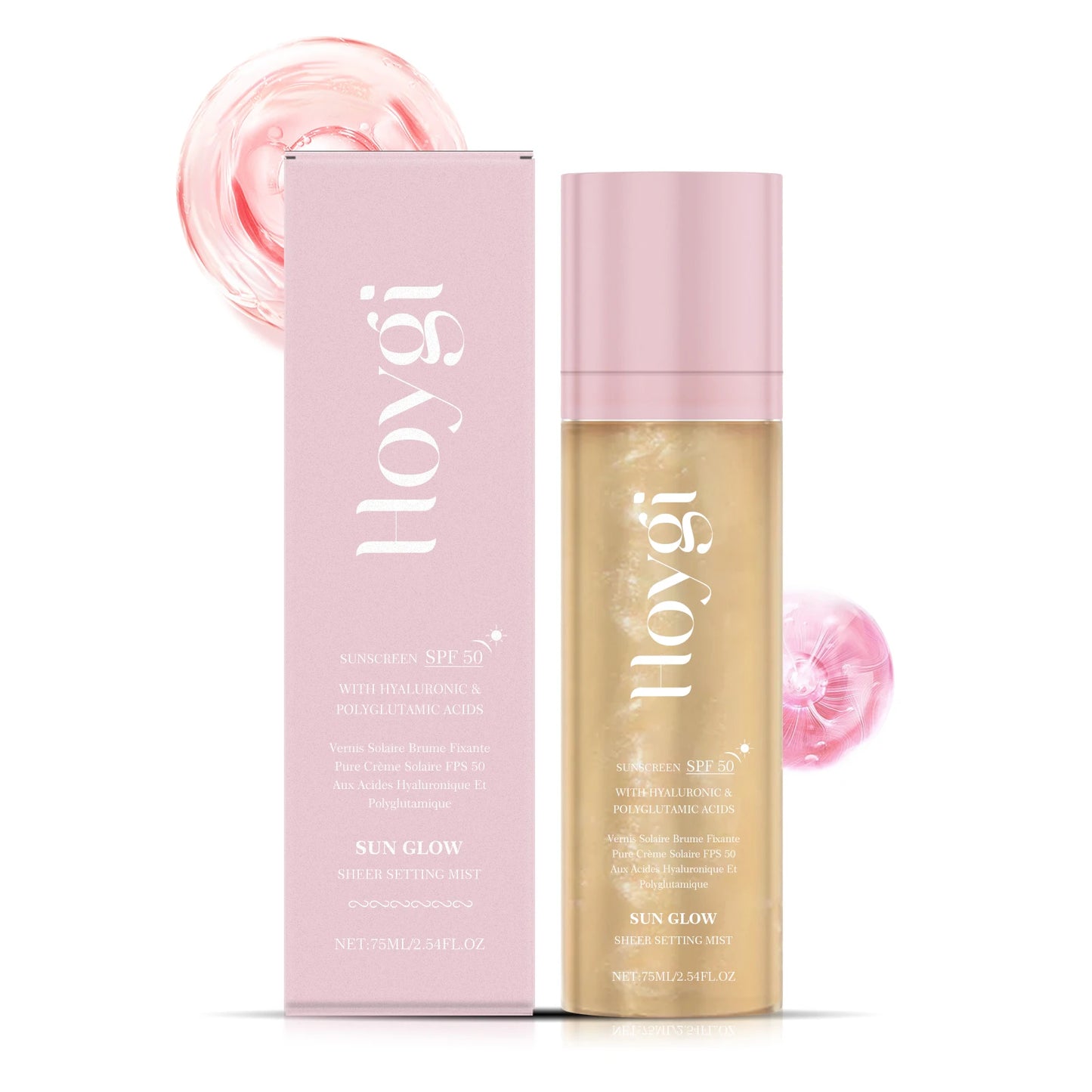 Hoygi Spf 50+ Setting Spray Oil Control Long Lasting Matte Natural Non Greasy Waterproof Fast Film Formation Fixer Makeup Spray