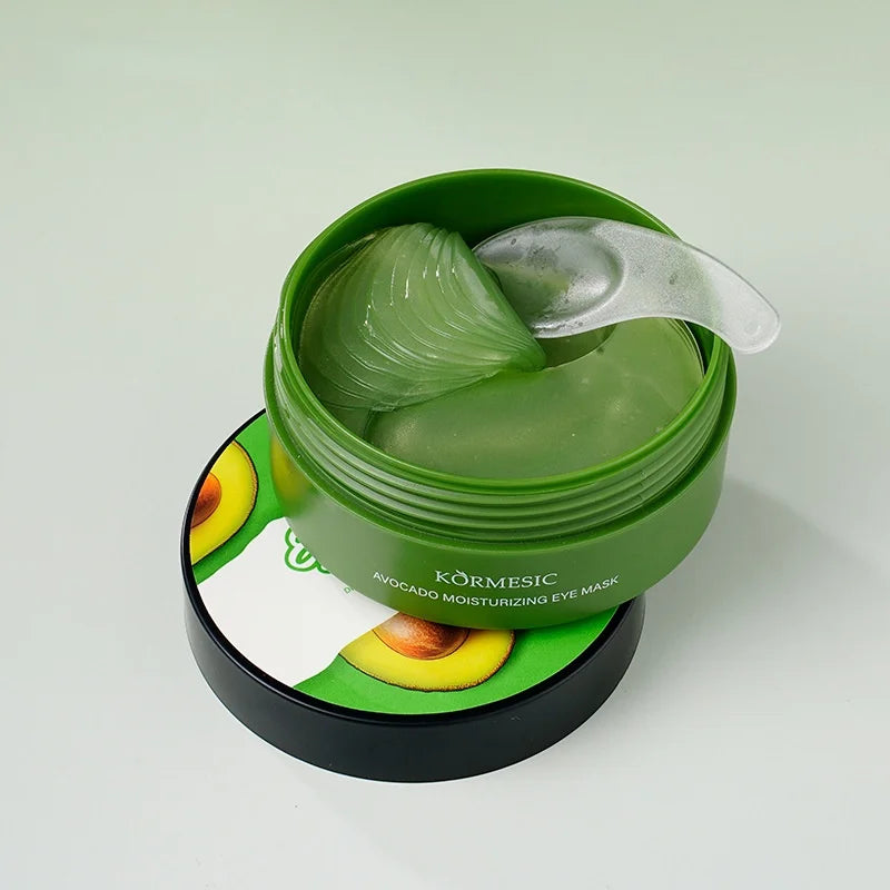 Avocado Moisturizing Eye Mask Contains Avocado Essence, Nourishes the Delicate Eye Area, and Makes the Eyes Hydrated and Radiant.