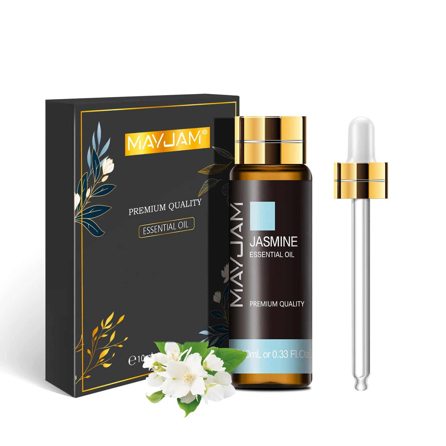 MAYJAM 10ml Pure Essential Oil Lavender Eucalyptus Vanilla Sandalwood Jasmine Bergamot Lemongrass Cinnamon Grapefruit 1pc