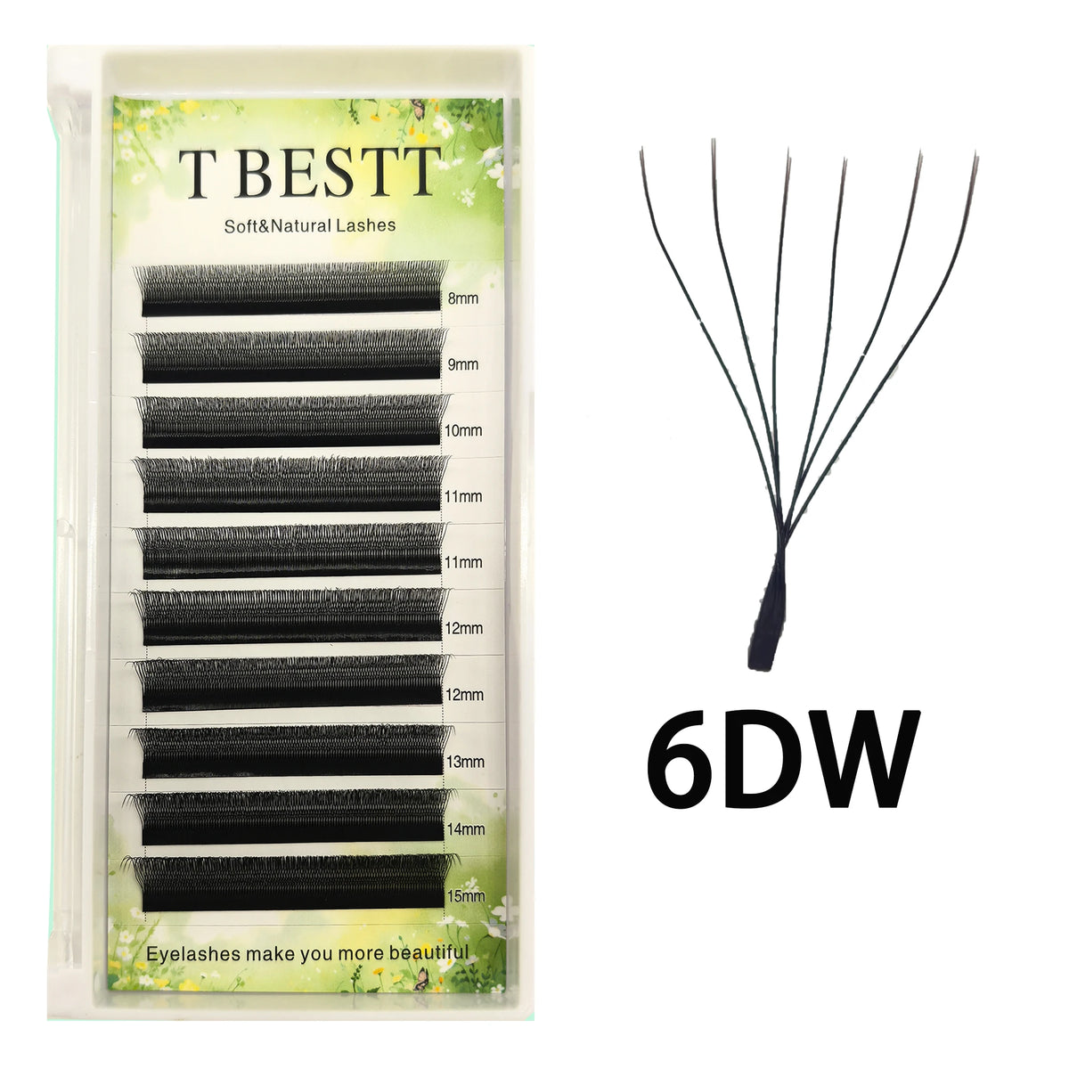Tbestt 5DW 6DW Volume Lashes Extensions YY Shape Eyelashes False W Shape Eyelashes Extensions Mink Soft 5DW Eyelashes Extensions