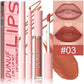 Matte Lip Gloss Lip Liner Set, 2pcs Waterproof Non-sticky Long-Lasting Lipstick, Nude Deep Red Mauve, Y2K Makeup Christmas Gift
