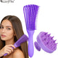 2Pcs/Set Detangling Hair Brush & Silicone Scalp Massager Shampoo Brush Set – Anti-Static Wet/Dry Use Salon for Real Hair & Wigs