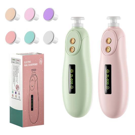Baby Nail File Electric Baby Nail Care Set with LED Light, Baby Nail Trimmer for Newborn/Infants/Adults Toenails and Fingernail