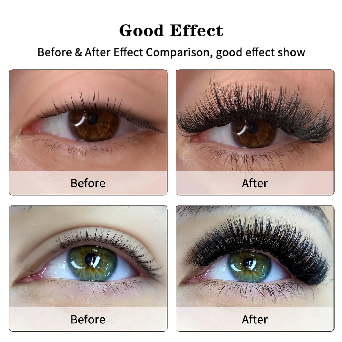 Winky Beauty  12Rows Classic Individual Mink Hair Lashes Extension Matte Black Fluffy Silk Eyelash Extension for Beauty Makeup