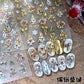 Christmas Nail Stickers Snowflake Nail Art Stickers Metal Silver Self-Adhesive Nail Decals ChristmasTree Winter Manicure Sliders