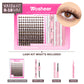 WOSHEER Eyelash Clusters Kit Thick Individual Lashes Lash Bond And Seal And Remover Faux Mink Lashes Eyelash Extension DIY