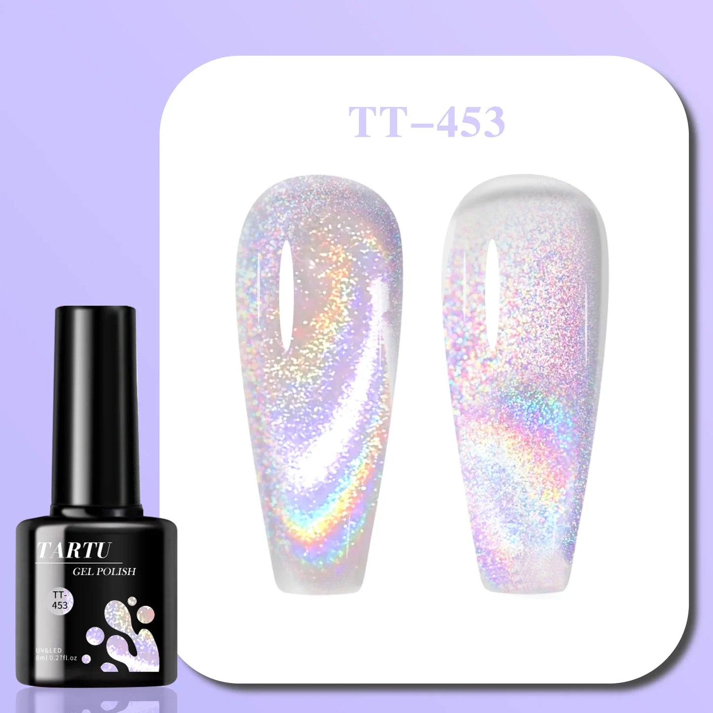 Cat Eye Gel Nail Polish,Red Brown black 8ml Soak Off LED/UV, Holographic Glitter Nail Art,for Home Salon Manicure Gift for Women
