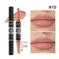 Waterproof Lipstick Lip Liner Contouring Crayon Non-stick Cup 2 IN 1 Double Headed Lipstick Matte Nude Sexy Lipliner Pen Makeup