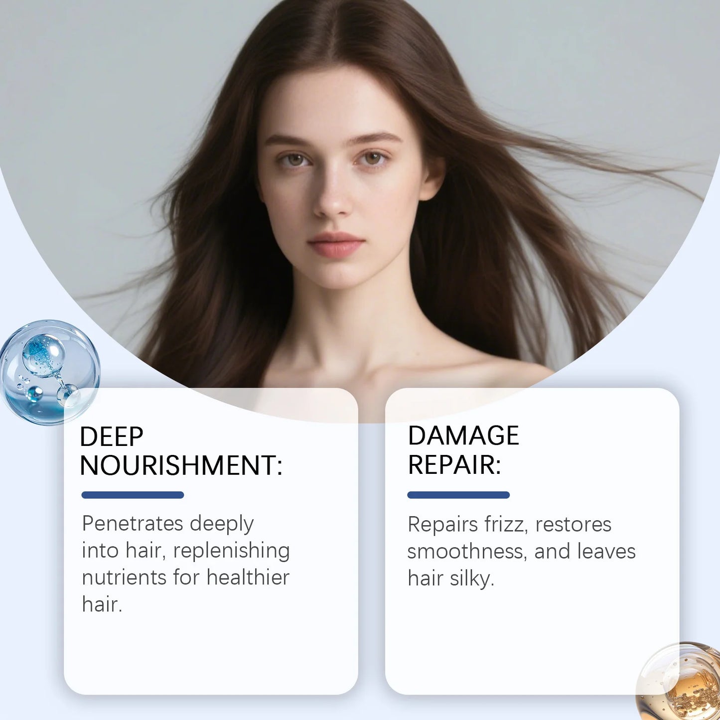 Nourishing Hair Mask Prevent Split End Frizz Loss Enhancing Toughness Softness Refreshing Smooth Repair Damaged Hair Conditioner
