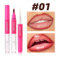 2 in 1 Matte Lip Liner Mirror Lip Gloss Waterproof Plumping Stain Hydrating Shiny Transparent Lip Oil Jelly Lips Contour Makeup