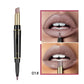 2 in 1 Lipstick and Lip Liner Pen, Matte Waterproof Long Lasting Lip Makeup Tool, Non-Fading Smooth Velvet Finish