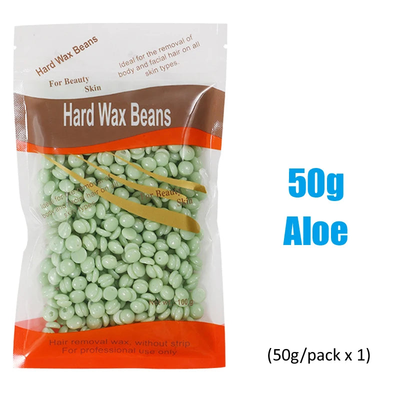 1000g Hot Film Painless Waxing Beads Depilatory Wax Beans Hard Wax Beans Heating Wax Machine Bikini Face Body Hair Removal