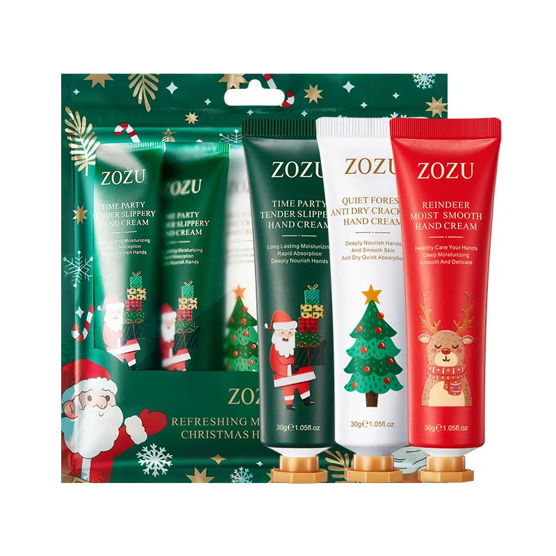 SADOER Gift Box Christmas Fragrance Moisturizing Hand Cream Set Lipstick Souvenir Moisturizing Anti-Drying Girl Holiday Gift