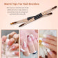 Nail Art Brushes Set - Professional 5pcs Double-Ended Acrylic Nail Art Brushes Liner Detail Brushes For Drawing Design Brushes