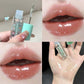 Translucent Crystal Shiny Lip Gloss Oil Moisturizing Lip Oil Relieve Dryness Exfoliating Plumping Gloss Lip Oil Lipstick Topcoat