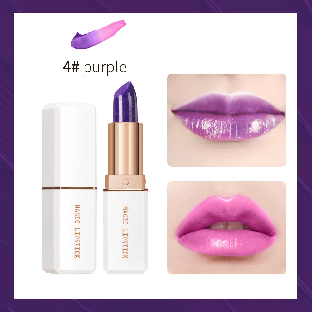 Blue Rose Lipstick Makeup Temperature Color Changing Lipstick Velvet Matte Moisturizing Waterproof Non-stick Cup Shiny Lipstick